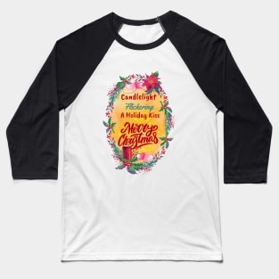 Christmas Holiday Glow: Candlelight Kiss Baseball T-Shirt